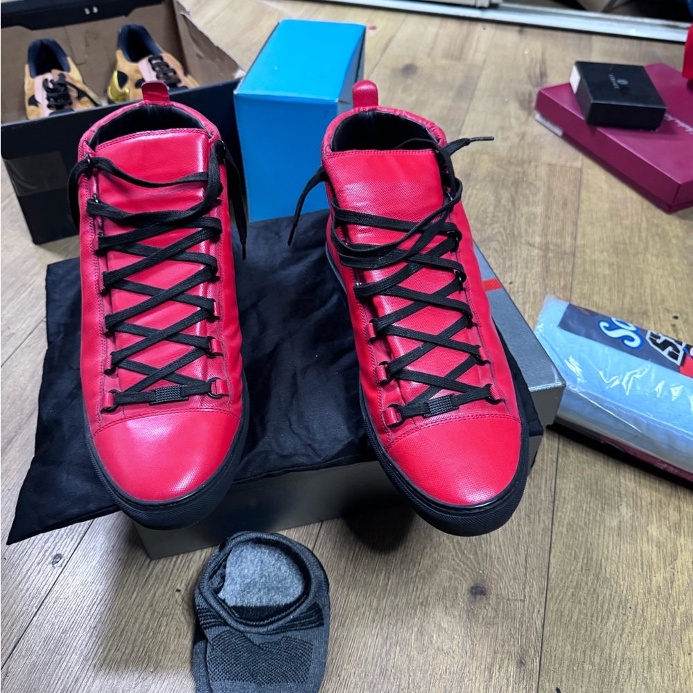 NEW Balenciaga Red Arena Men's Sneakers Brand New